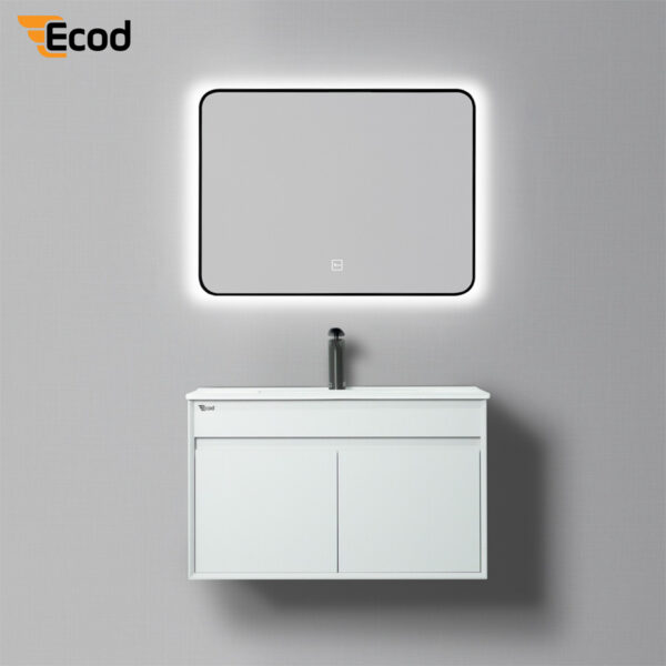 Gương chữ nhật 6080 led khung đen