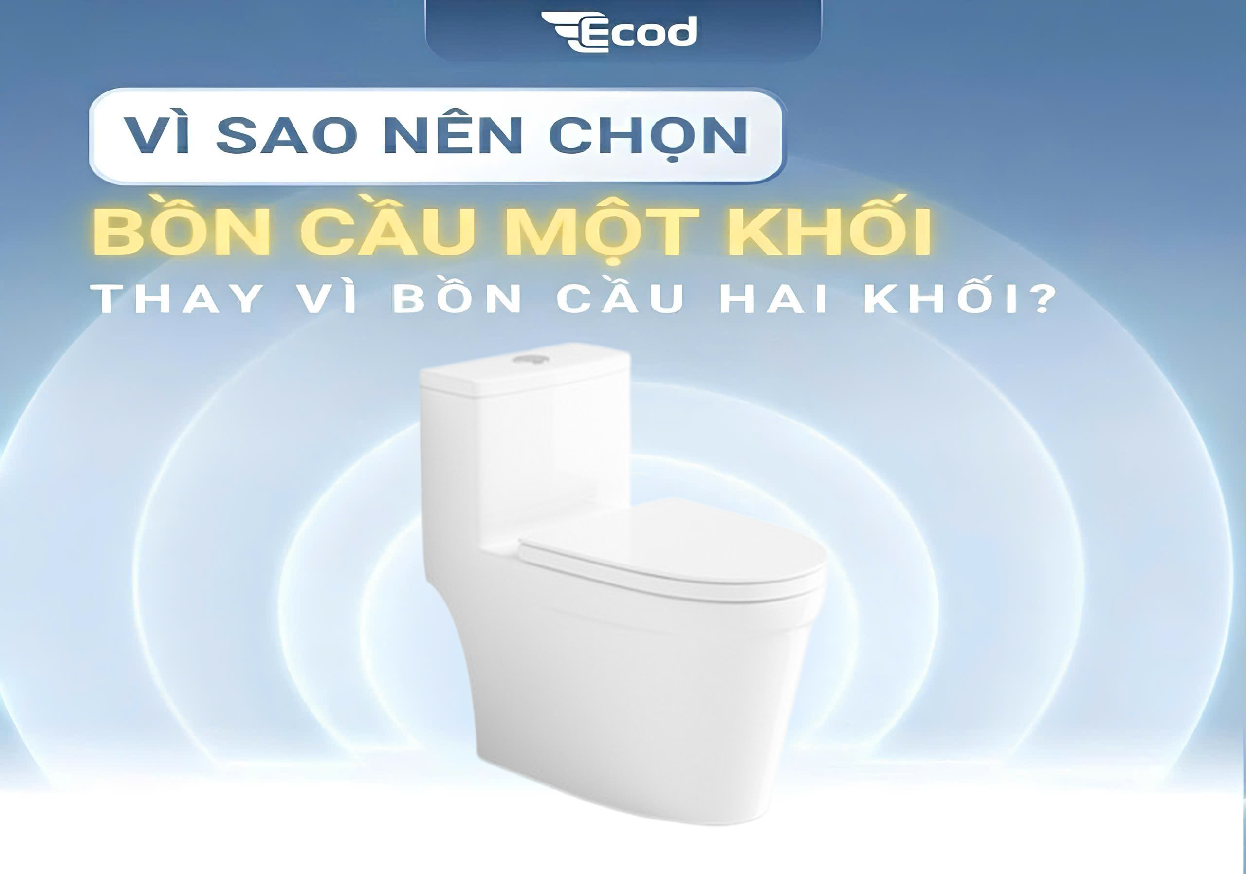Vì sao nên chọn bồn cầu một khối hơn thay vì bồn cầu hai khối?