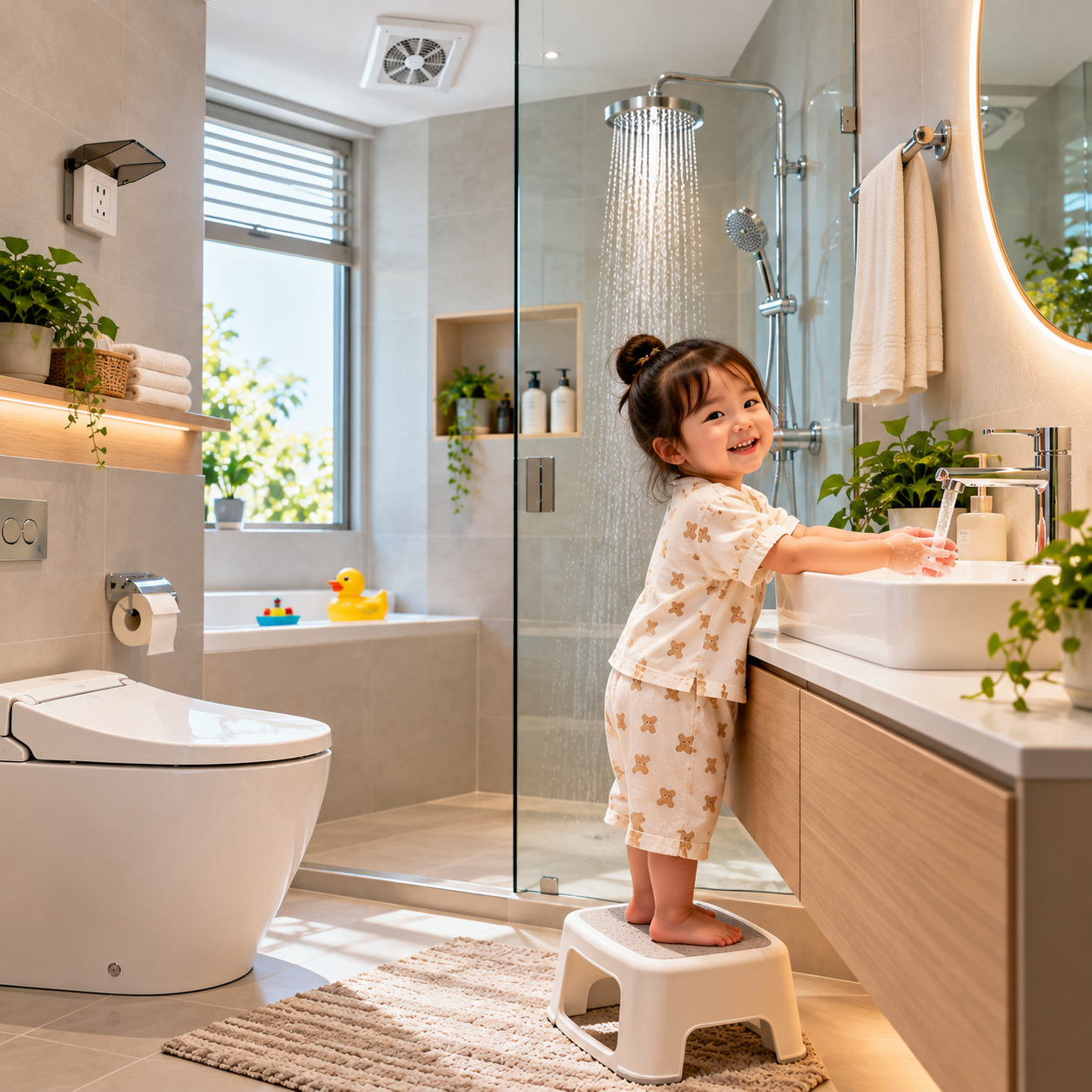 10 Lưu Ý Khi Thiết Kế Phòng Tắm Cho Gia Đình Có Trẻ Nhỏ